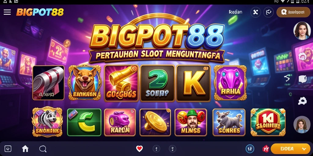 Tampilan menang menarik dari permainan slot BIGPOT88.