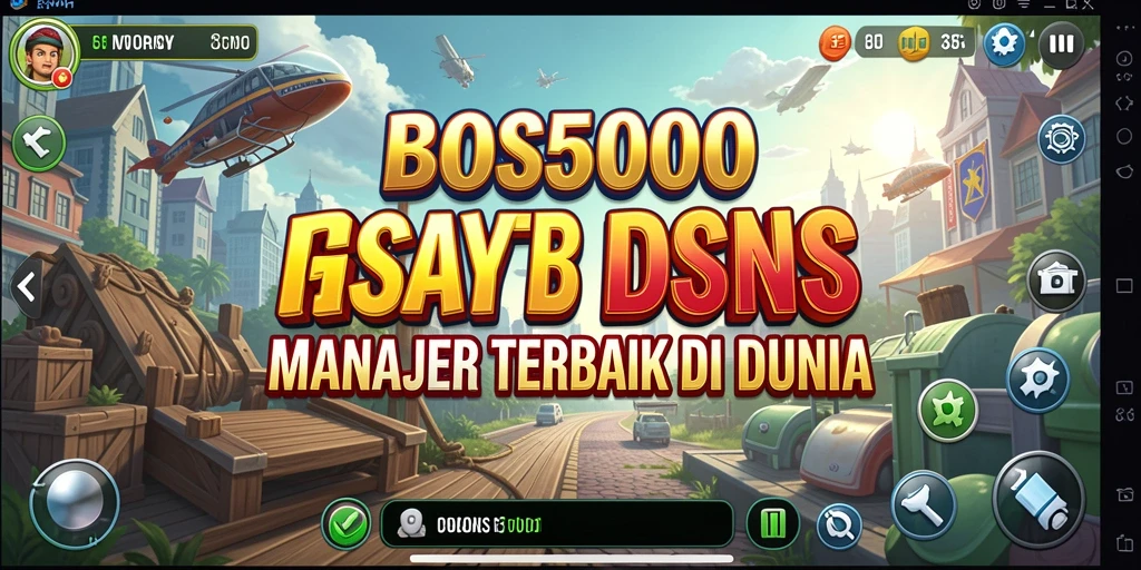 Screenshot gameplay BOS5000 yang menunjukkan manajemen bisnis yang dinamis.