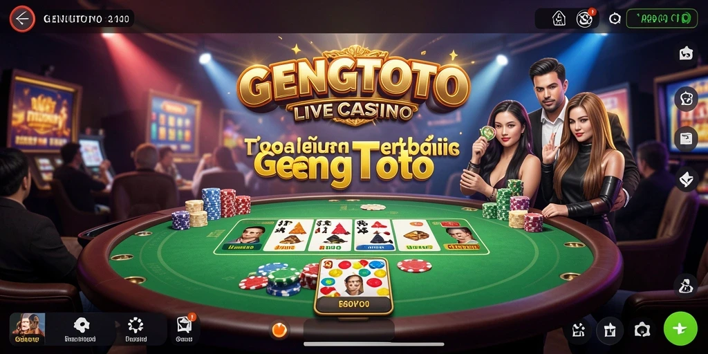 Screenshot gameplay GENGTOTO yang menampilkan dealer dan interaksi pemain.