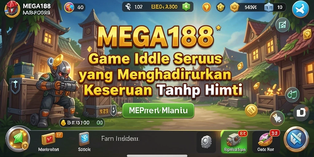 Tampilan gameplay menarik dari MEGA188 yang membuatnya jadi game Idle favorit.