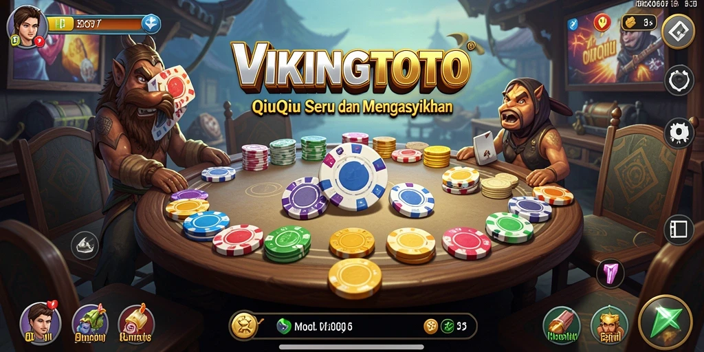 Screenshot gameplay menarik dari VIKINGTOTO yang menampilkan aksi QiuQiu.