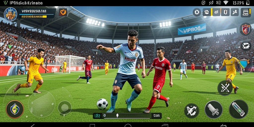 Tampilan gameplay <strong>VIP805</strong> yang menegangkan dan menarik di lapangan sepak bola.