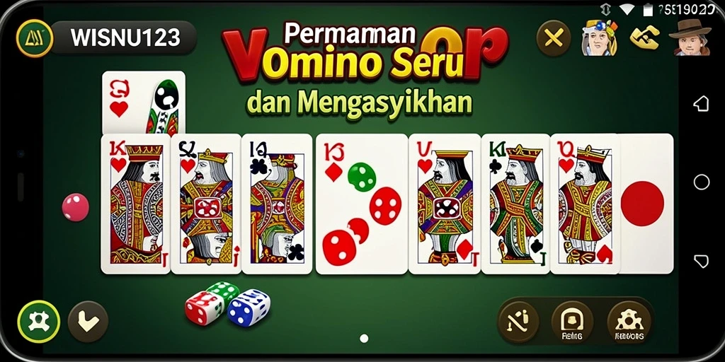 Screenshot WISNU123 menampilkan gameplay domino yang seru dan penuh strategi.
